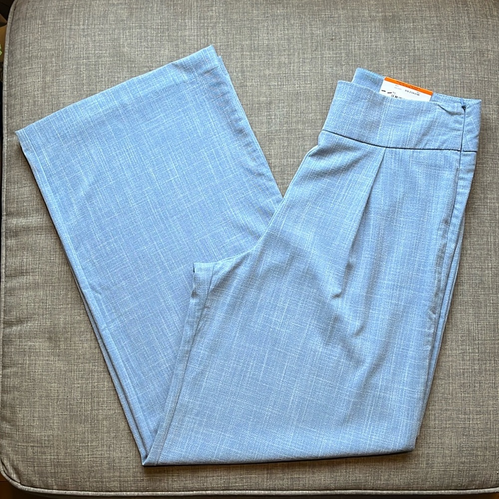 Worthington Wide Leg Light Blue Pants NWT 8